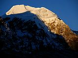 28 Gur Karpo Ri Sunrise From Valley Junction To Kong Tso Above Drakpochen Gur Karpo Ri (6889m) shines at sunrise from the valley junction to Kong Tso above Drakpochen. Gur Karpo Ri was climbed for the first time on November 1, 2007 by Paolo Grobel, Pierre-Oliver Dupuy, Marc Kia and Jean Francois Males via the west ridge from the Nepalese side.